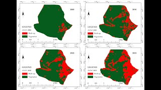 Land use amp land cover LULC analysis using Landsat data in ArcGIS [upl. by Ashlen]