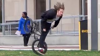 Bait Bike Prank Epic Falls [upl. by Ayhtnic615]