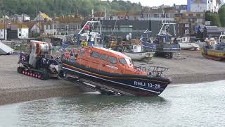 Hastings RNLI Lifeboat Launch 2nd June 2024 [upl. by Elonore]