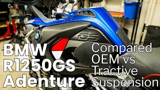 Comparison BMW versus Tractive Suspension  R1250GS Adventure [upl. by Fein]