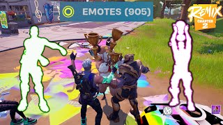 Copying Every Player I See Emotes in Fortnite 905 Emotes💀 [upl. by Yklam]