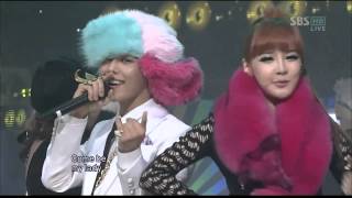 GD T O P Oh yeah ft Park Bom on Inkigayo live mp4 YouTube [upl. by Joashus]