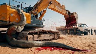 Hitachi Excavator VS Snake  Desart Me Anokha Work [upl. by Hiett818]