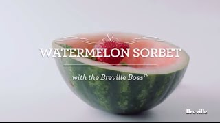 Watermelon Sorbet Recipe powered by the best Breville Boss Blender [upl. by Ellerehs]