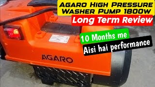 Agaro Supreme Pressure Washer Pump 1800watt 10 Months Usage Yeh Product Worth Hai Ya Nahin [upl. by Aelegna]