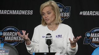 LSU Kim Mulkey Sweet16 UCLA pregame press conference Flaujae Johnson amp Angel Reese [upl. by Niwre]