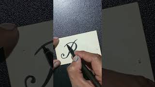 How to draw P small and capital writing type ansari art [upl. by Harrow]