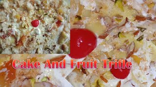 try types of fruits and try coloured custard  fruits cake trifle recipe  A Lines Spice World [upl. by Franky]