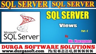 Sql Server tutorial  onlinetraining Views Part  2 by Narayana [upl. by Filiano367]