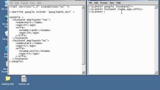 XML Tutorial 27 Creating A DTD Schema [upl. by Hsiekal]