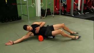 QL muscle  lower back side exercise with foam roller [upl. by Fassold]