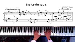 Debussy  Arabesque No 1 with score [upl. by Rachelle]