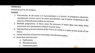 lec57 Obstratics LHV Breech presentation بچے کا سر کی بجائے کولہوں کا پیدائش کے راستے میں ہونا [upl. by Yrolam]