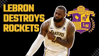 Lakers Defeat Rockets As LeBron Drops 37 [upl. by Aneleairam]