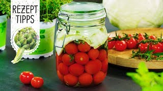 Fermentierte Tomaten mit frischen Kräutern – lecker leicht amp gesund  Volmary RezeptTipps [upl. by Widera]