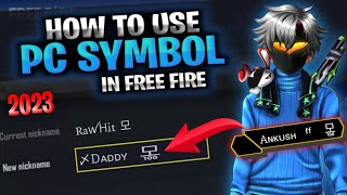 HOW TO USE PC SYMBOL quot모quot IN FREE FIRE FREE FIRE UNIQUE NAME STYLE freefirenamestyle ffnamestyle [upl. by Pollyanna]