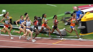 2019 Doha Athletics Women 1500m Final Nice running Hassan See you in Tokyo [upl. by Lyndy]