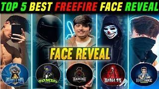 TOP 5 BEST FACEREVEAL OF FREE FIRE YOUTUBERS 🗿🔥 AJJUBHAI FACE REVEAL TotalGaming093 [upl. by Lennahs]