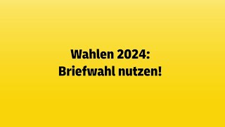 Wahlen 2024  so einfach geht Wählen per Briefwahl [upl. by Anilef]