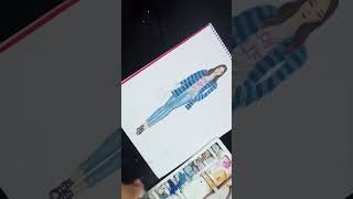 Fashion illustration shortsvideo art fashionillustrationgallery nehafashiondesigner drawing [upl. by Norm]