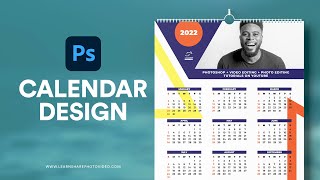 How to Design a 2022 Calendar in Photoshop  How to Use Adobe Photoshop Part 19 [upl. by Pich]