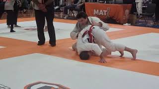 BJJ Grappling Industries 482024  200215lbs  White belt Match 1 [upl. by Charlean]