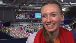 Femke Bol Lieke Klaver Glasgow final world record 400m [upl. by Atinet]