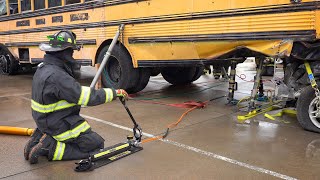 Heavy Lifting Vehicle Extrication with Paratech Hydra Fusion Struts  Firefighter Training [upl. by Irrabaj]