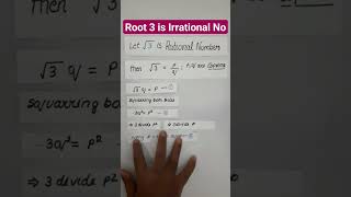 prove that root 3 is irrational number  root 3 is irrational  class 10 [upl. by Nosidam363]