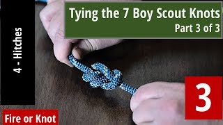 Knot Instruction  7 Boy Scout Knots  Series 3 of 3 [upl. by Tonie444]