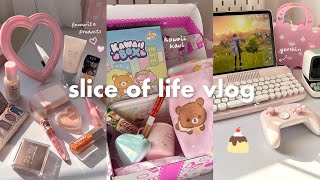 slice of life vlog 🍰 grwm products I use playing genshin kawaii haul food  aesthetic vlog [upl. by Zehe]