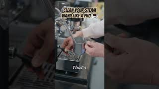 This is how to give your steam wand a nice deep clean ✊️☕️ barista homebarista espressomachine [upl. by Aicsile777]