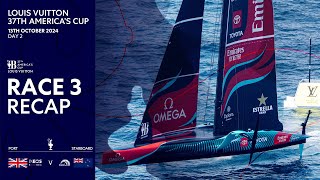 Louis Vuitton 37th Americas Cup Race 3 Recap  INEOS Britannia vs Emirates Team New Zealand [upl. by Merlin]