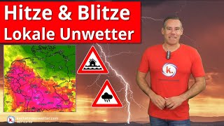 Lokale Unwetter durch Gewitter  Tief von Westen bis Mittwoch [upl. by Celio]