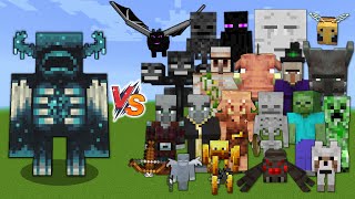 Warden vs Every mob in Minecraft Java Edition  Minecraft 119 Warden vs All Mobs [upl. by Georas778]