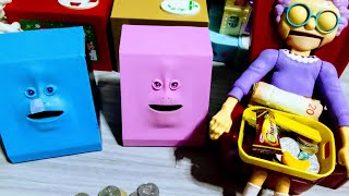 ❤️ PIGGYBANK FACE EATING COINS WITH GRANNY ASMR 😲😱asmr greedygranny granny faceeating piggybank [upl. by Norma]