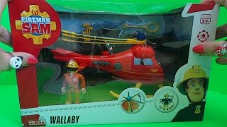 🚁 Firefighter Fireman Sam SIMBA DICKIE Toys Wallaby 1 Helicopter Unboxing [upl. by Timmons846]