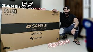 Sansui 140cm 55 inches 4K Ultra HD Review Certified Android LED TV JSW55ASUHD The 5911 [upl. by Yasu304]