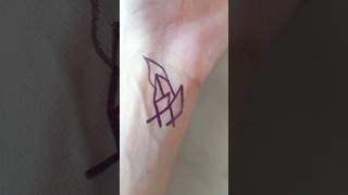 Temporary tattoo designshortvideo tattoo youtubeshorts art video [upl. by Stout]