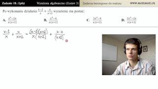 Zad18 Dodaj wyrażenia wymierne wyrażenia algebraiczne  zestaw 3 [upl. by Lamek]