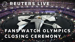 LIVE Fans watch the Olympics closing ceremony in Paris [upl. by Othella]