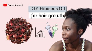 HOW TO MAKE HIBISCUS OIL FOR HAIR GROWTH  DIY Natural [upl. by Akapol]