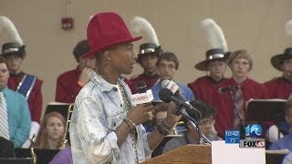 Pharrell visits Princess Anne High School [upl. by Zitella336]