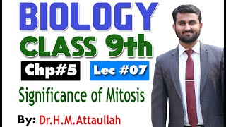 Significance of mitosis  Cell cycle  Chapter 5  9th class Biology  Lec7 [upl. by Nalhsa845]