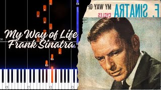 My Way of Life  Frank Sinatra PIANO TUTORIAL SHEET  MIDI IN THE DESCRIPTION [upl. by Eli]