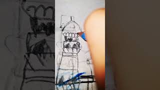 Char Minar Hyderabad charminar hyderabad drawing shortsviral shorts [upl. by Ajroj]