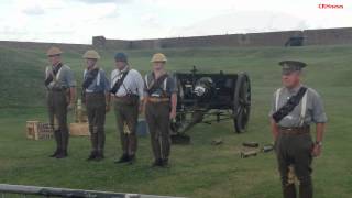 CRHnews  Eighteen pounder blasts Tilbury Fort during WWI Centenary [upl. by Yearwood]