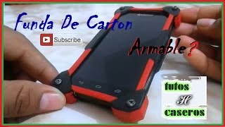 Funda De Cartón Armable  La mejor funda tienes que verlo H Tutoriales [upl. by Lartnom]