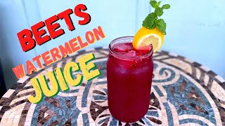 HOW TO MAKE 100 NATURAL BEETS WATERMELON JUICE [upl. by Burk595]