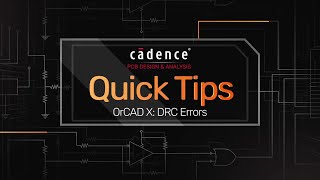 OrCAD X—DRC Errors [upl. by Etnovert235]